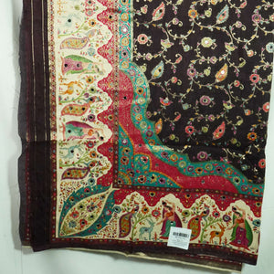 Black Gharchola Multicolor Zari Mirror Work Jacquard Dupatta SU-33651 – image 3 of 4