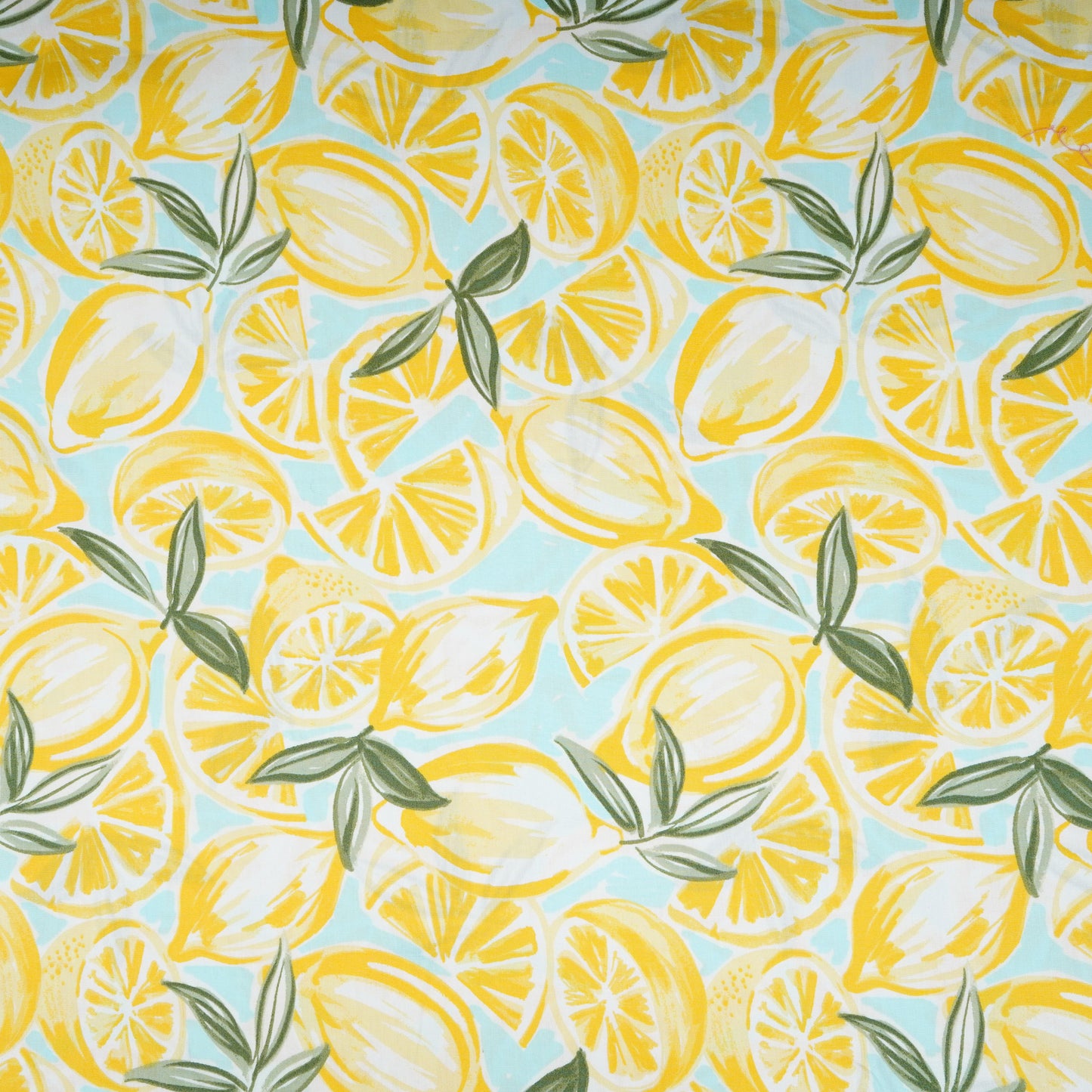 Yellow Floral Print Poplin Fabric LSF-30551