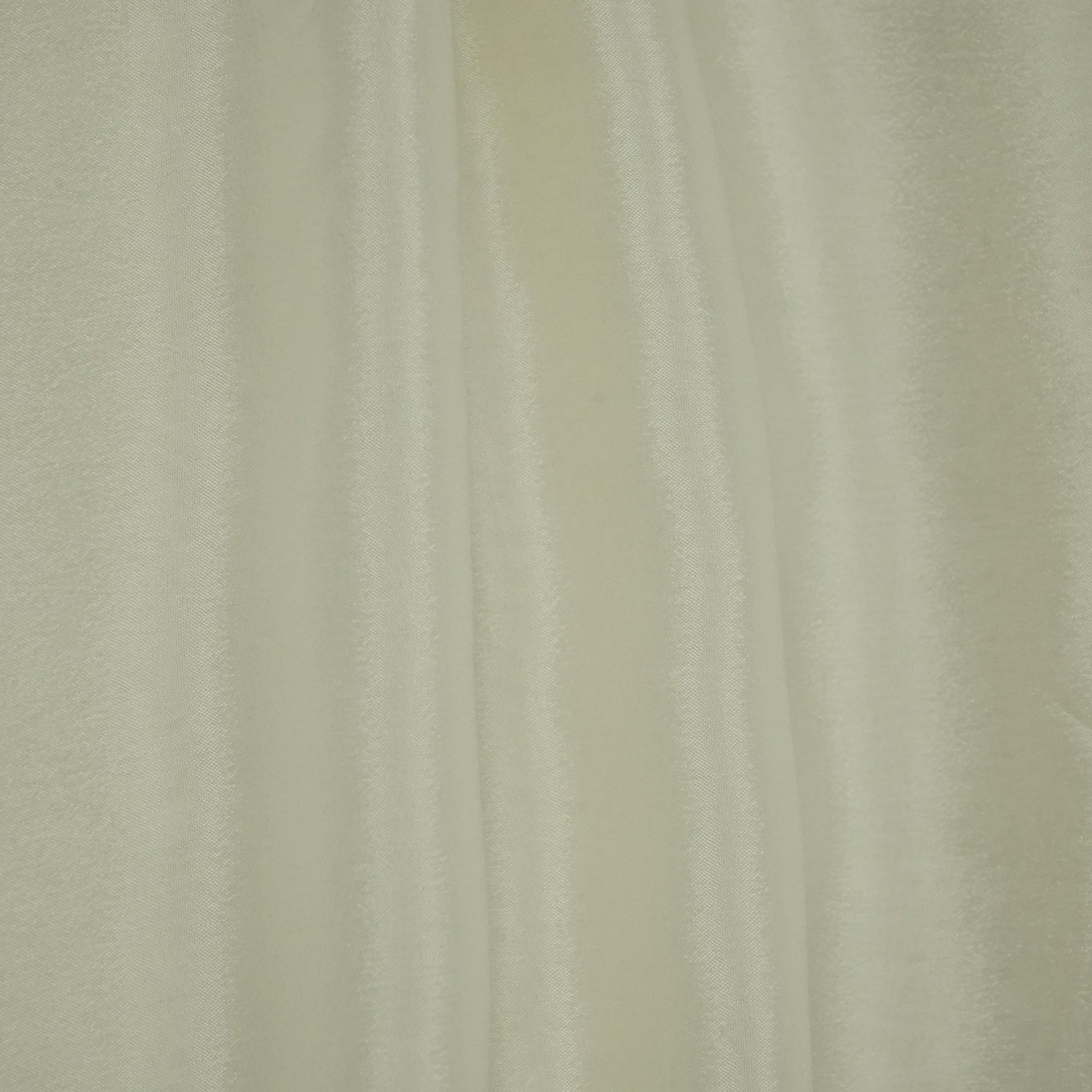 Off White Solid Chinon Fabric NFC-03 - TradeUNO