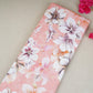 Pink with White Floral Print Cotton Mulmul Fabric PG-30468