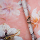 Pink with White Floral Print Cotton Mulmul Fabric PG-30468