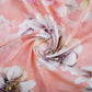 Pink with White Floral Print Cotton Mulmul Fabric PG-30468