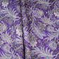 Purple with Silver Paisley Print Cotton Mulmul Fabric PG-30472