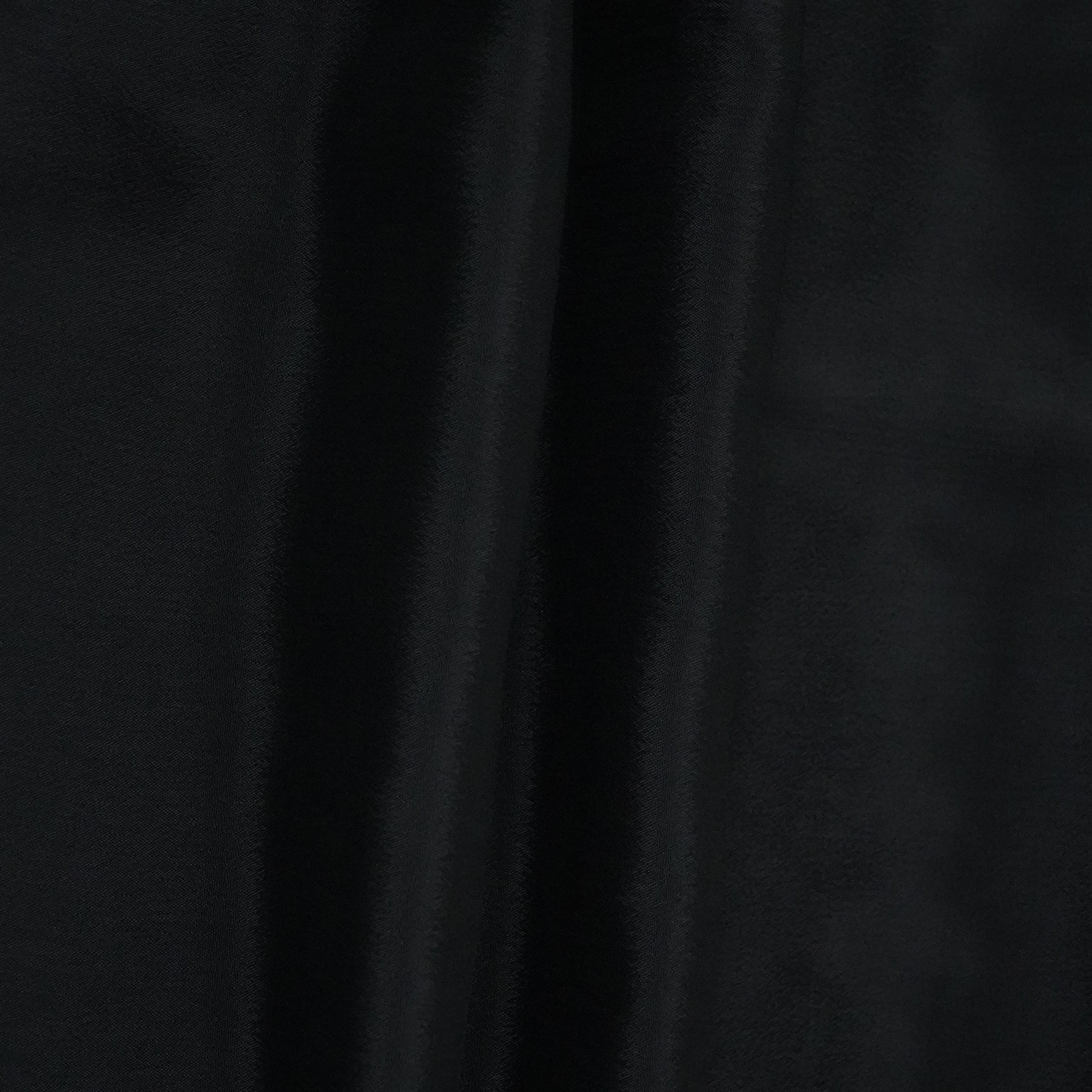 Black Solid Chinon Fabric NFC-06 - TradeUNO