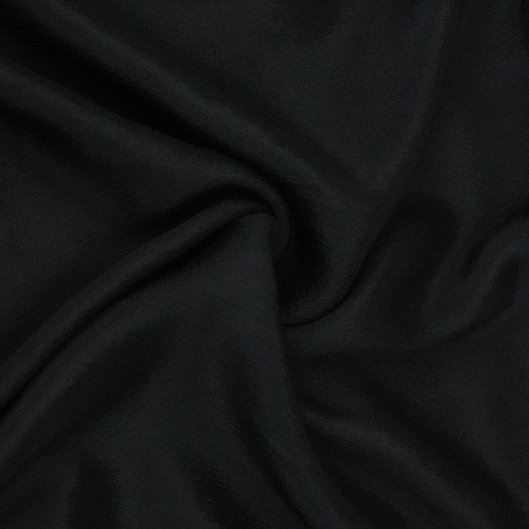 Black Solid Chinon Fabric NFC-06 - TradeUNO