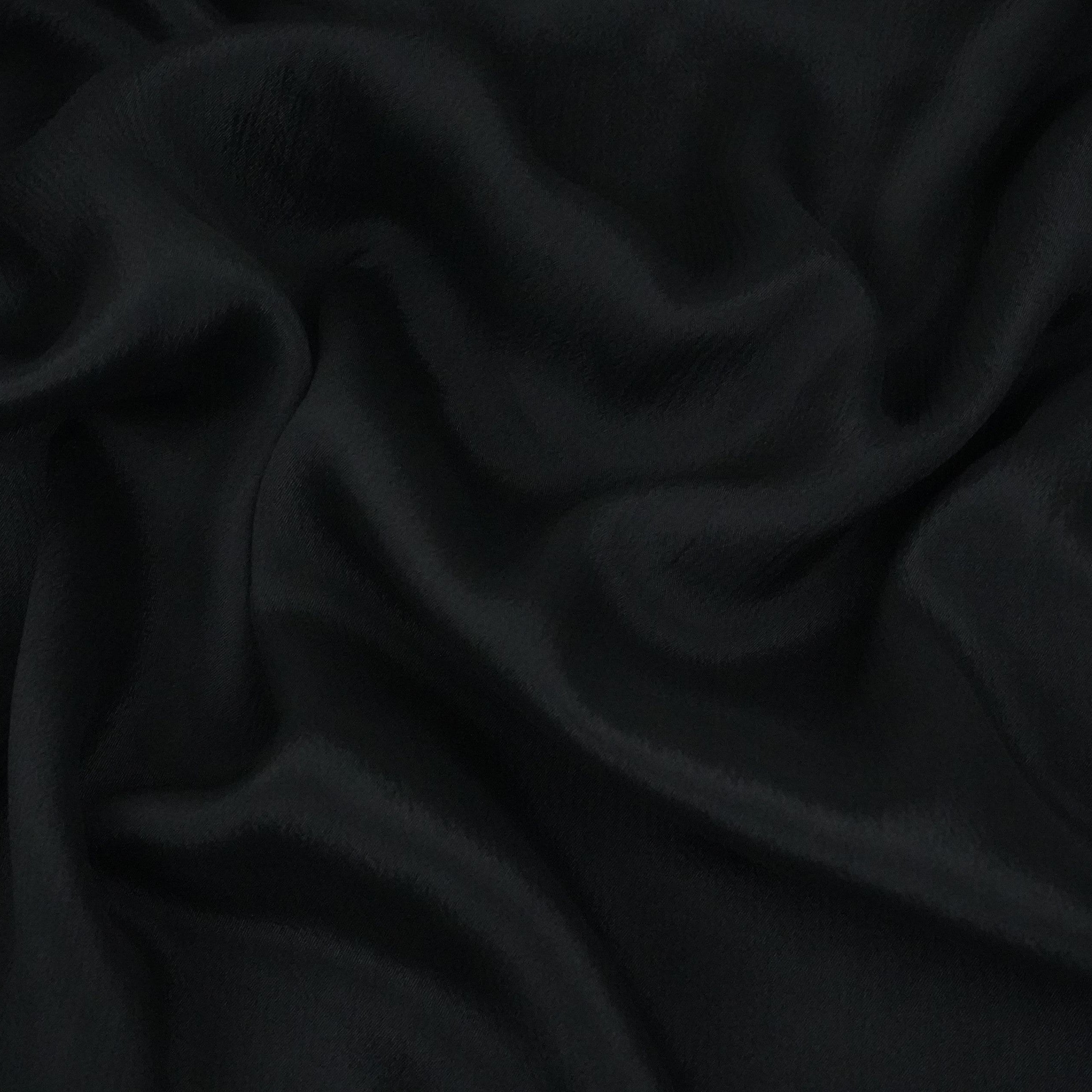 Black Solid Chinon Fabric NFC-06 - TradeUNO