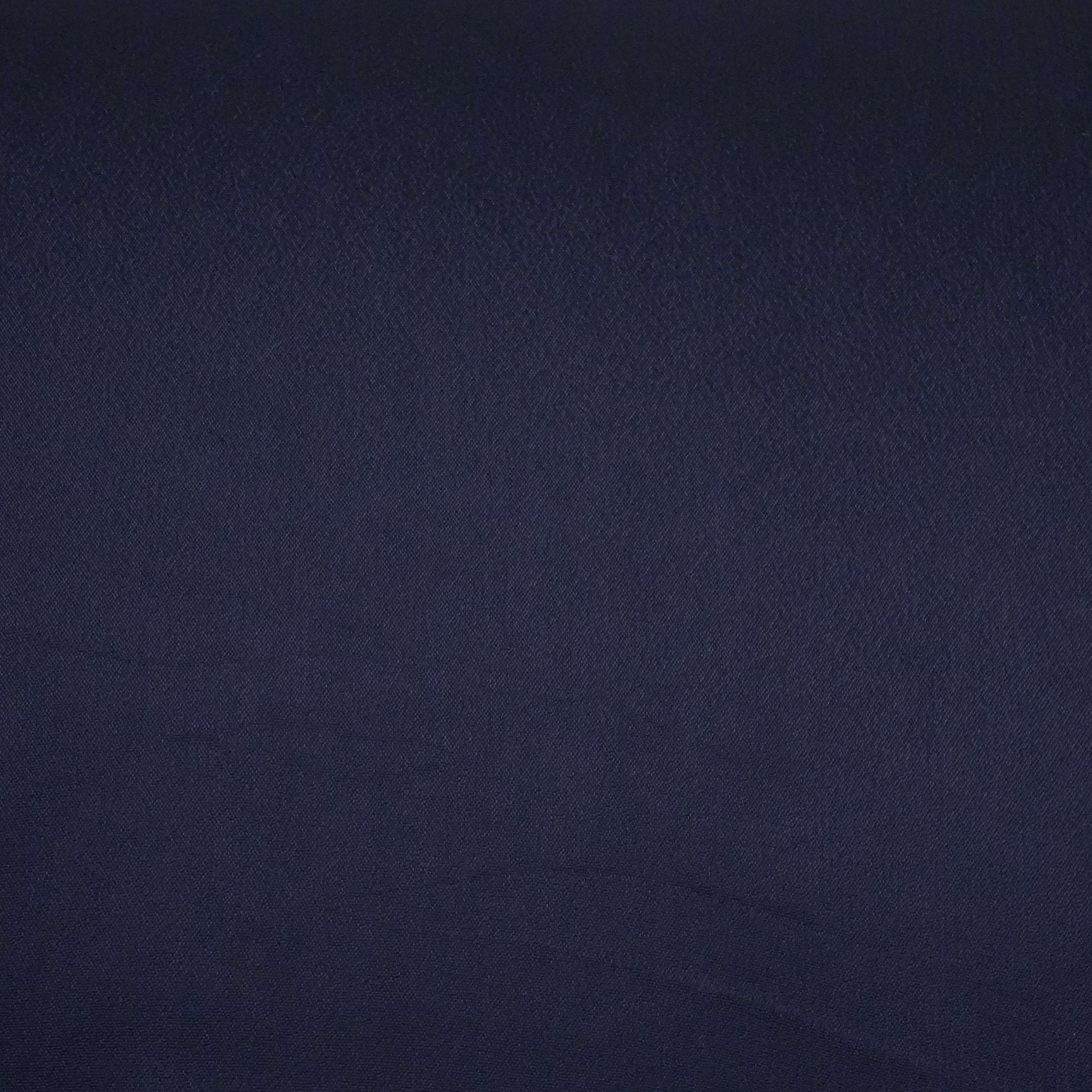 Navy Blue Solid Chinon Fabric NFC-08 - TradeUNO