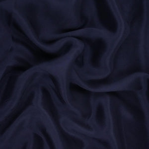 Navy Blue Solid Chinon Fabric NFC-08 - TradeUNO