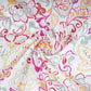 Off White Floral Print Cotton Mulmul Fabric PG-30387