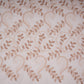 Off White With Beige 3D Leaf Embroidery Tencel Schiffli Fabric LI-32336