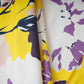 Yellow with White Floral Print Cotton Mulmul Fabric PG-30455