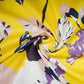 Yellow with White Floral Print Cotton Mulmul Fabric PG-30455