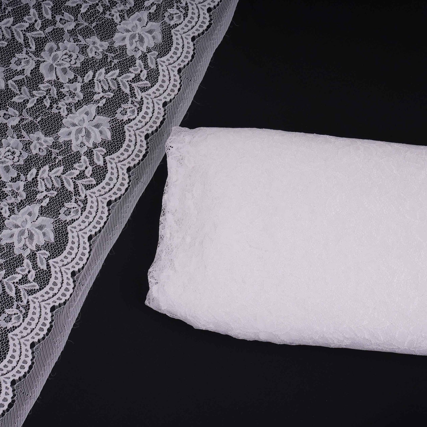 White Floral Embroidery Lace Fabric LI-32181