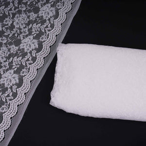 White Floral Embroidery Lace Fabric LI-32181 - TradeUNO