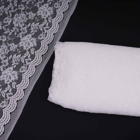 White Floral Embroidery Lace Fabric LI-32181