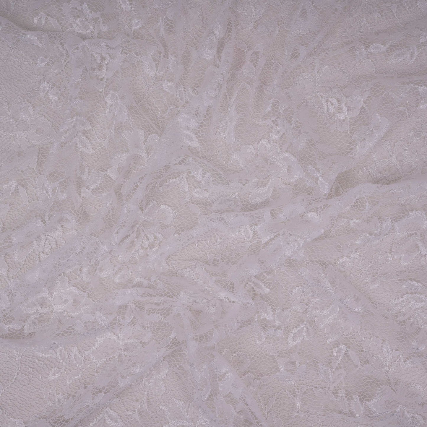 White Floral Embroidery Lace Fabric LI-32181