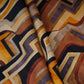 Brown with Multicolor Abstract Print Cotton Mulmul Fabric PG-30456