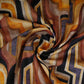 Brown with Multicolor Abstract Print Cotton Mulmul Fabric PG-30456