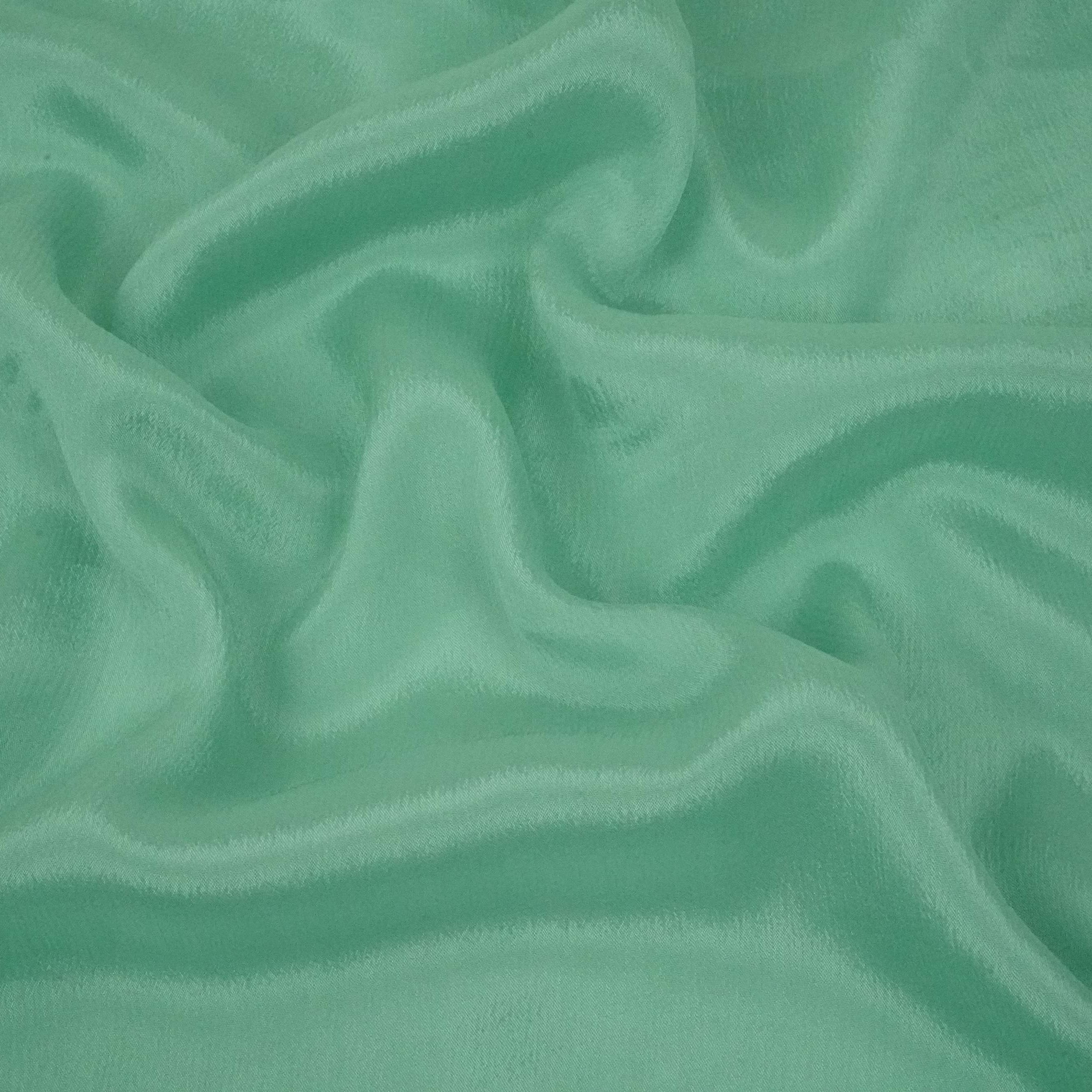 Mint Green Solid Chinon Fabric NFC-13 - TradeUNO