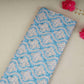 Blue Floral Print Cotton Mulmul Fabric PG-30458