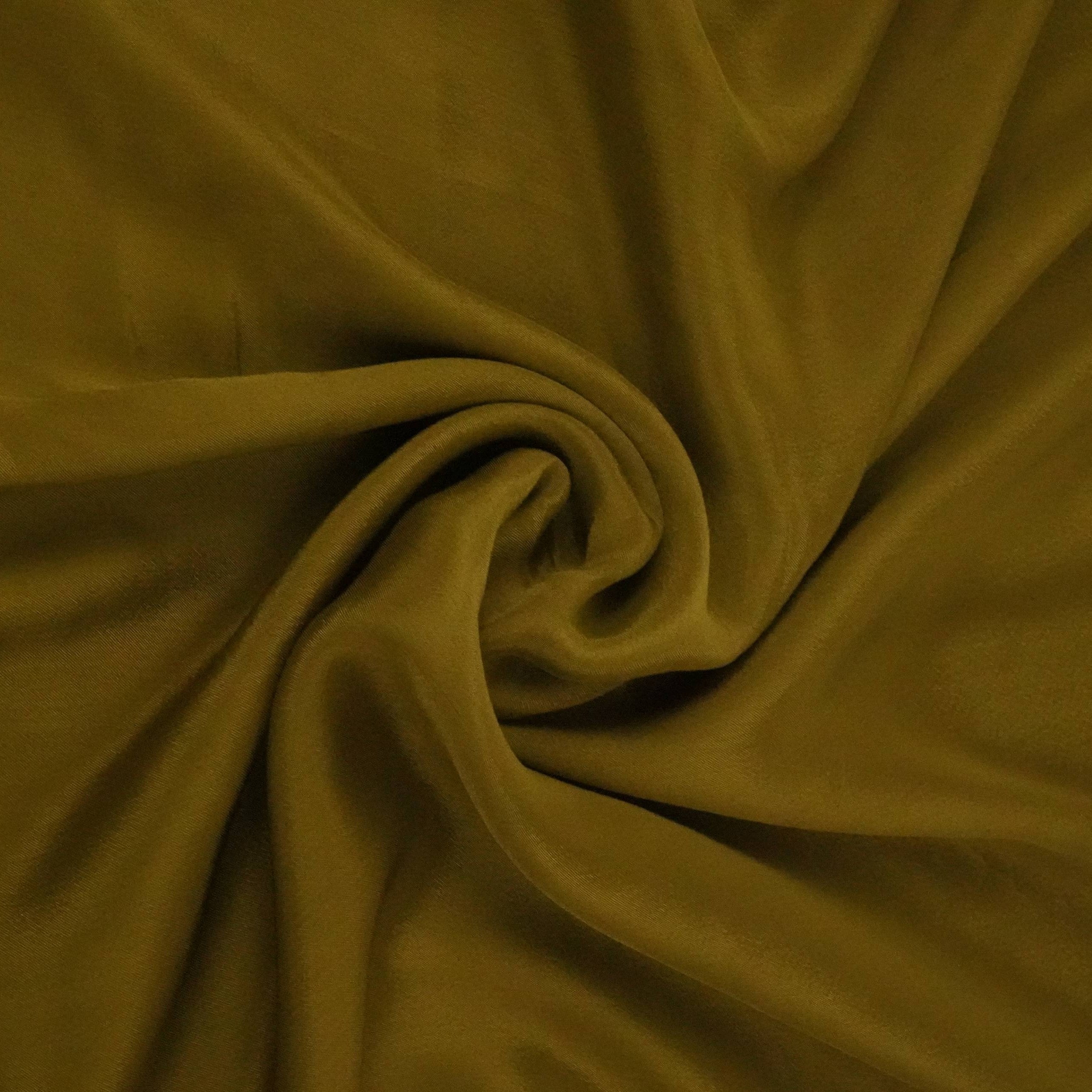 Dark Mustard Solid Chinon Fabric NFC-15 - TradeUNO