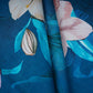 Royal Blue Floral Print Cotton Mulmul Fabric PG-30374