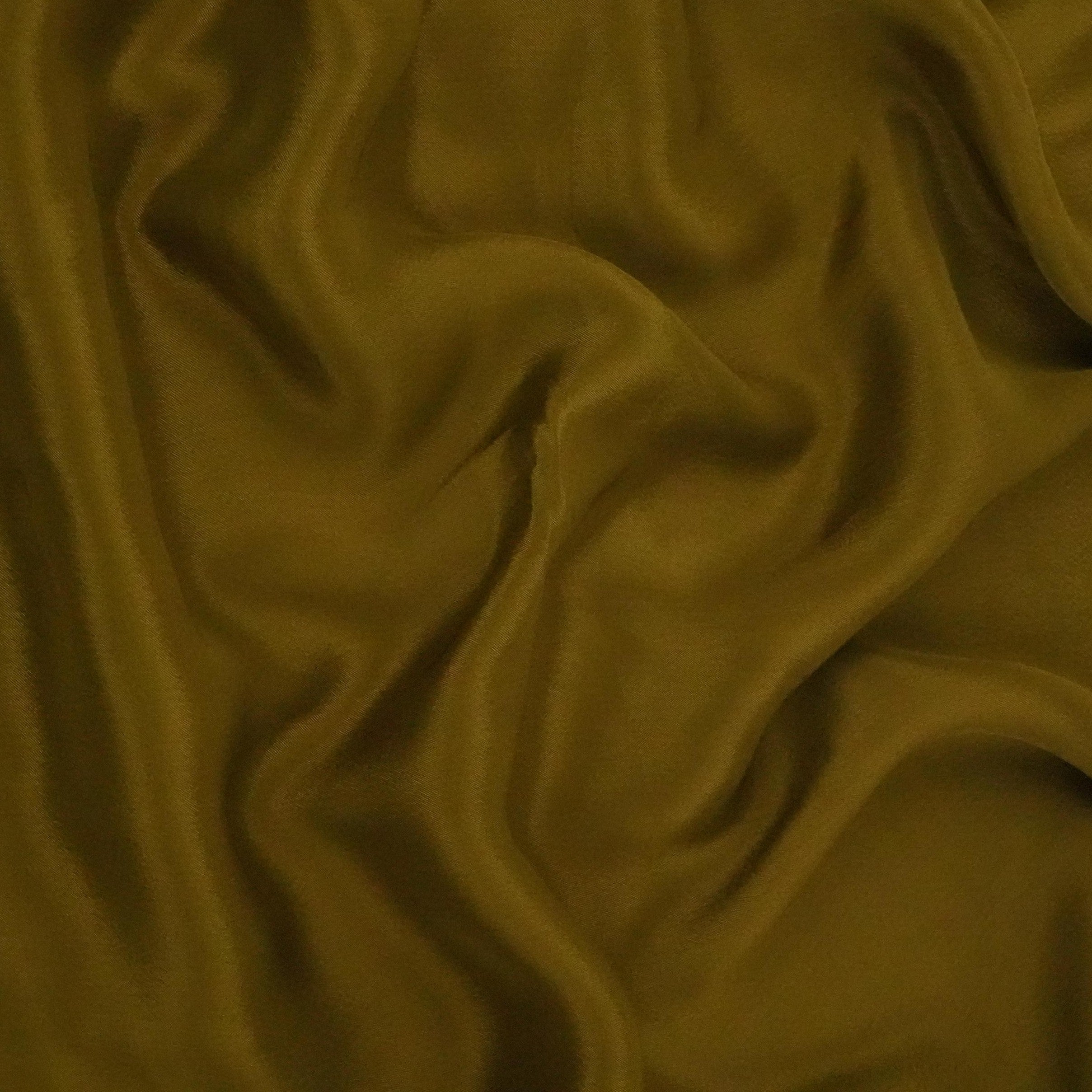Dark Mustard Solid Chinon Fabric NFC-15 - TradeUNO