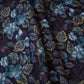 Dark Blue with Purple Floral Print Cotton Mulmul Fabric PG-30459