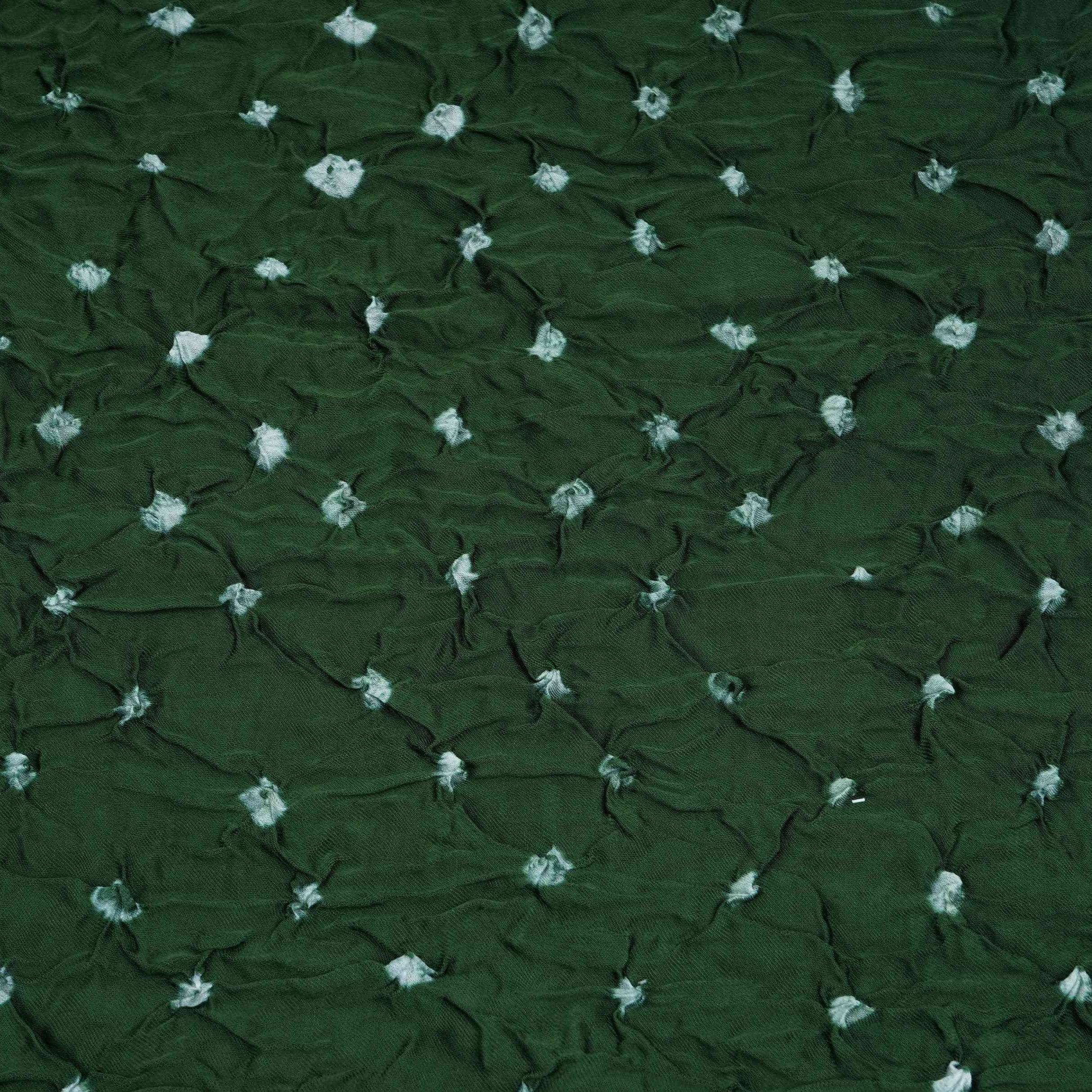 Green Bandhani Print Modal Satin Fabric EEG-32222 - TradeUNO