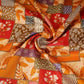 Multicolor Abstract Print Cotton Satin Fabric PG-30405