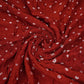 Dark Red Bandhani Print Modal Satin Fabric EEG-32220
