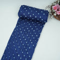 Royal Blue Bandhani Print Modal Satin Fabric EEG-32221