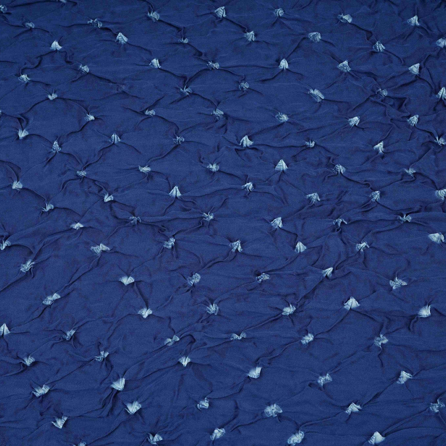 Royal Blue Bandhani Print Modal Satin Fabric EEG-32221