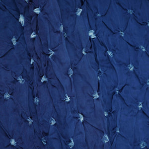 Royal Blue Bandhani Print Modal Satin Fabric EEG-32221 - TradeUNO