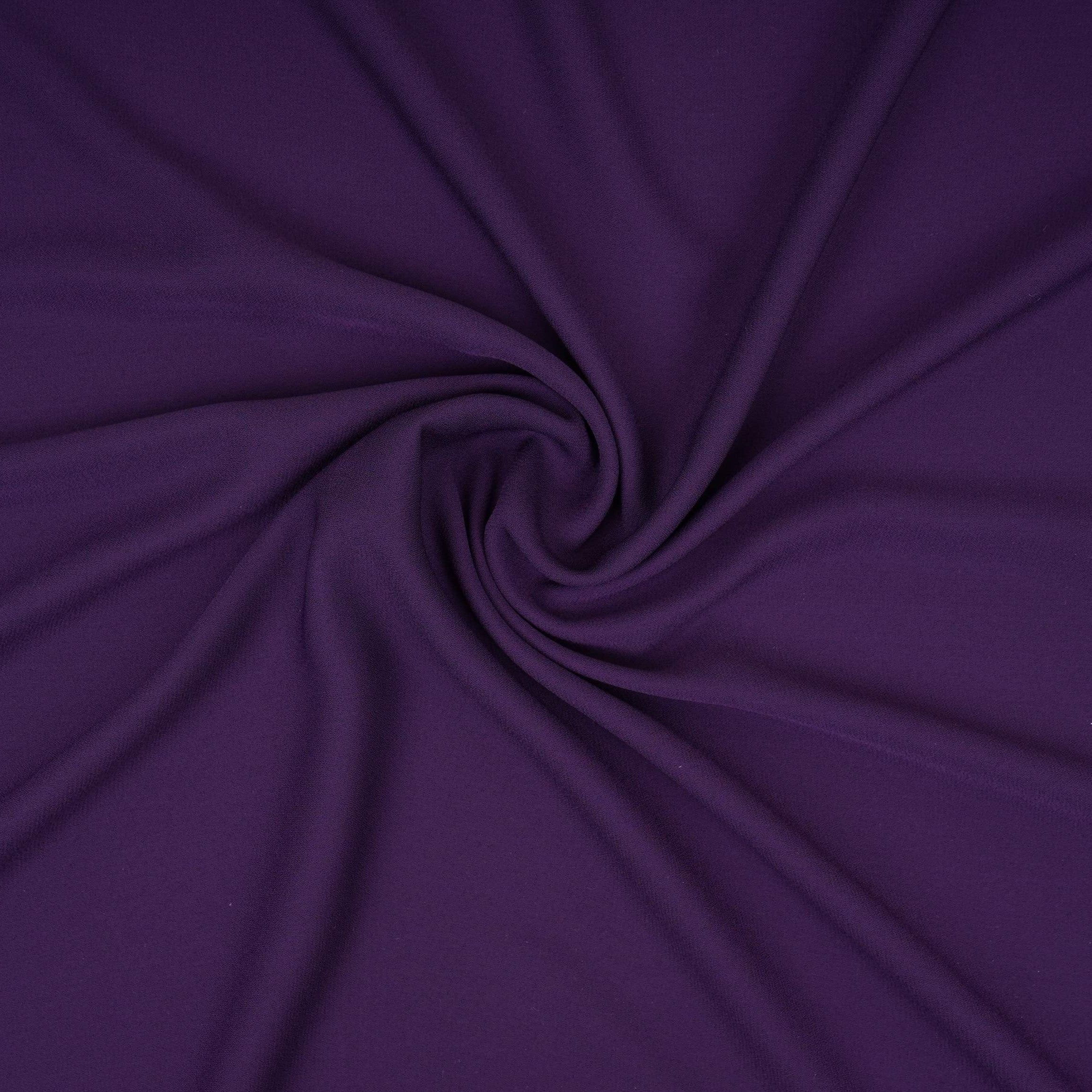 Purple Solid Double Georgette Fabric LID-13 - TradeUNO