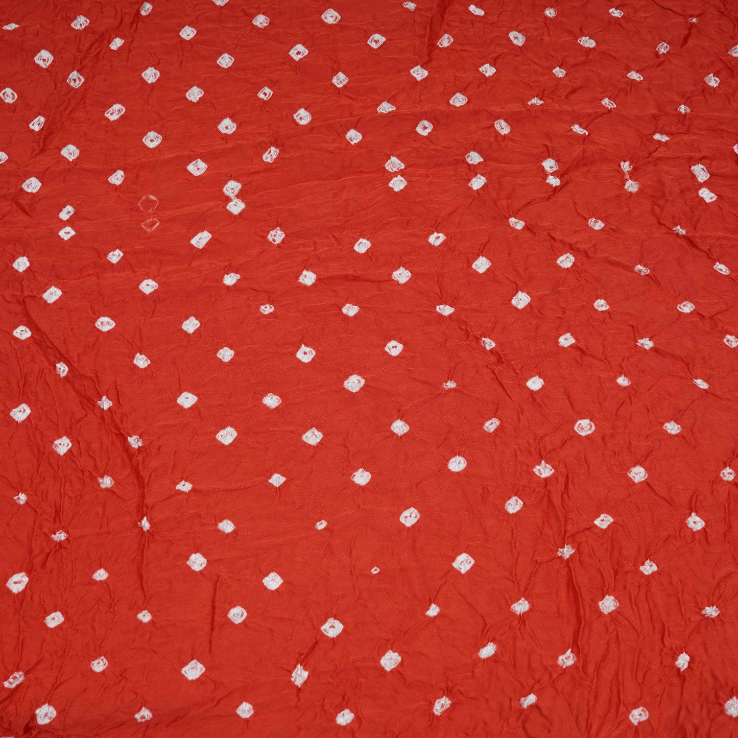 Red Bandhani Print Modal Satin Fabric EEG-32219