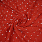 Red Bandhani Print Modal Satin Fabric EEG-32219