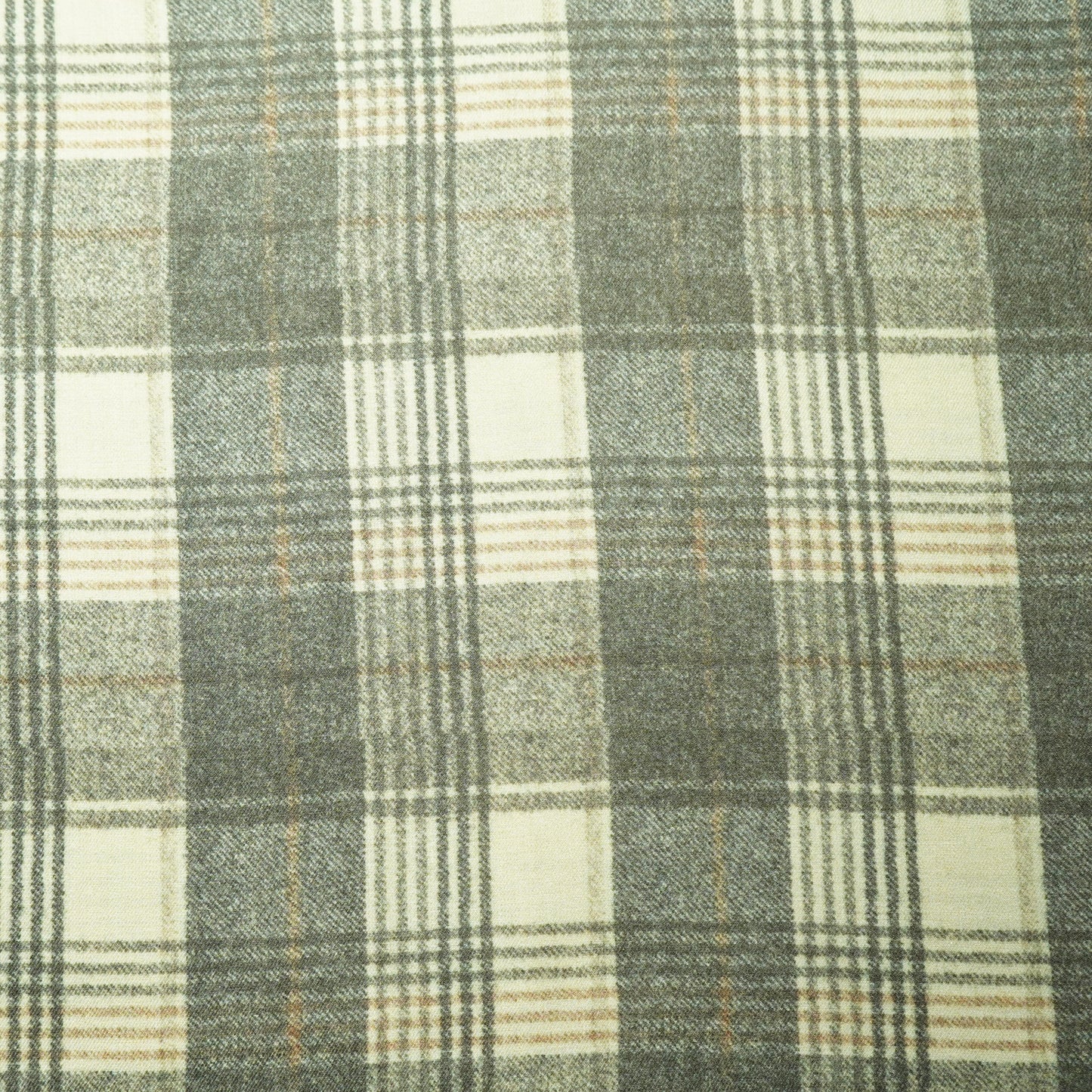 Brown & Beige Check Print Pashmina Fabric