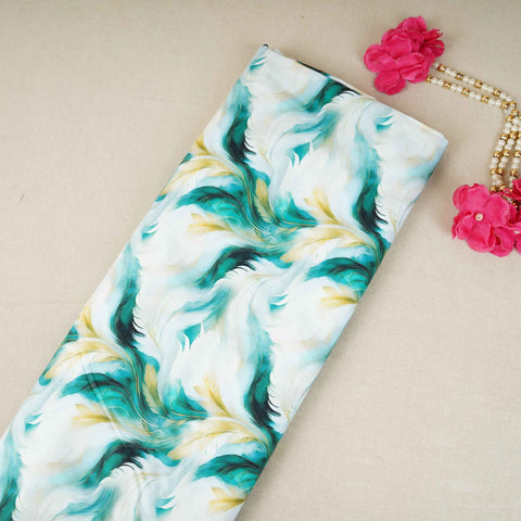 Multicolor Abstract Print Cotton Mulmul Fabric PG-30477