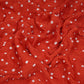 Red Bandhani Print Modal Satin Fabric EEG-32219