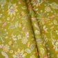 Green with White Floral Print Cotton Mulmul Fabric PG-30473