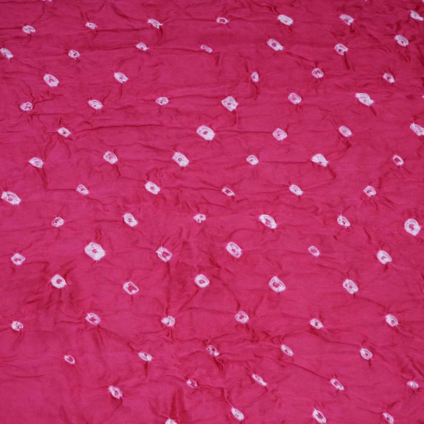 Pink Bandhani Print Modal Satin Fabric EEG-32225