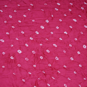 Pink Bandhani Print Modal Satin Fabric EEG-32225 - TradeUNO