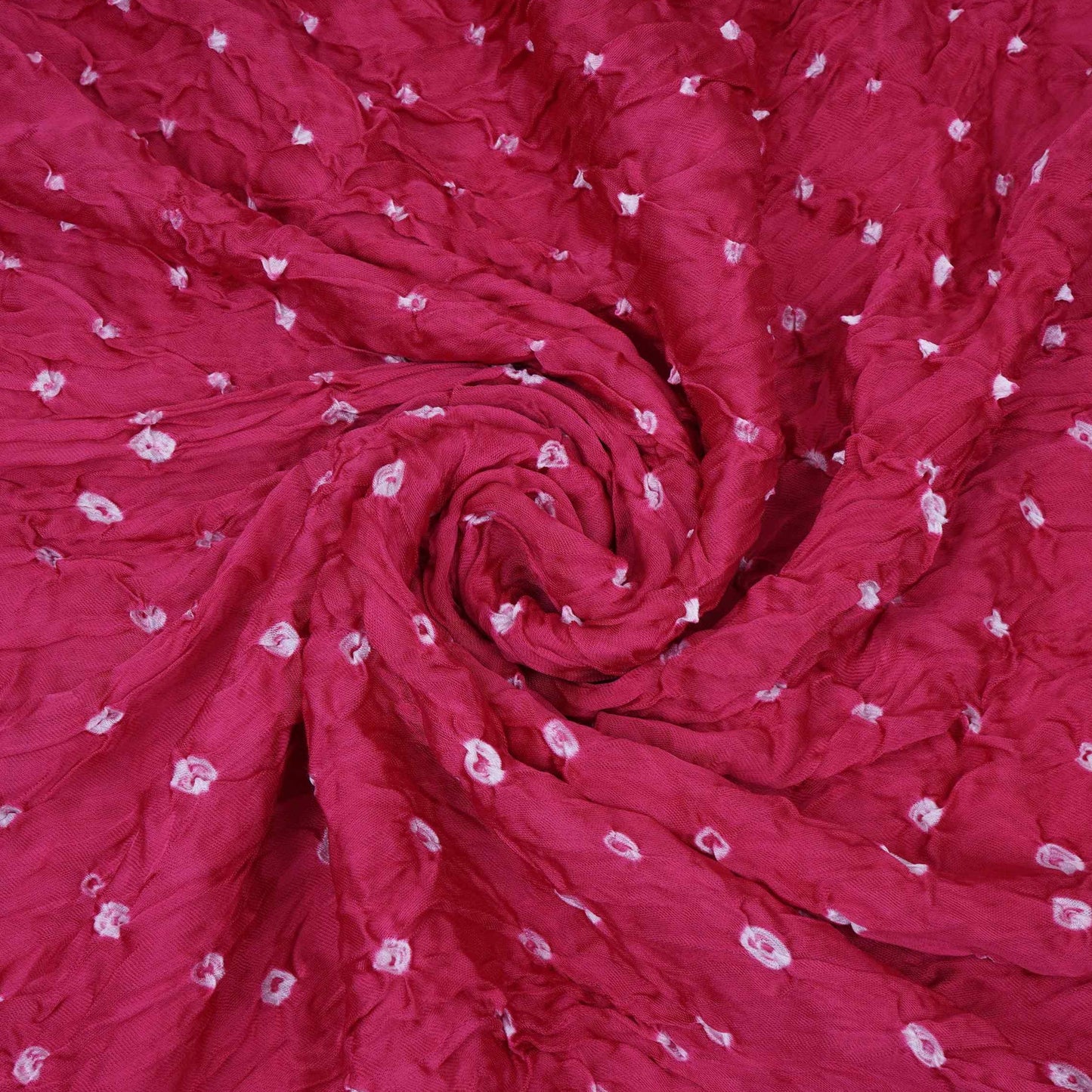 Pink Bandhani Print Modal Satin Fabric EEG-32225