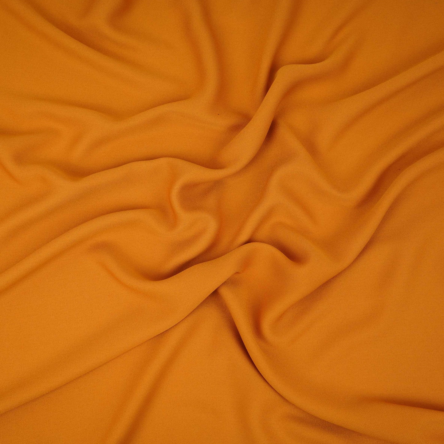 Mustard Yellow Solid Double Georgette Fabric LI-32203