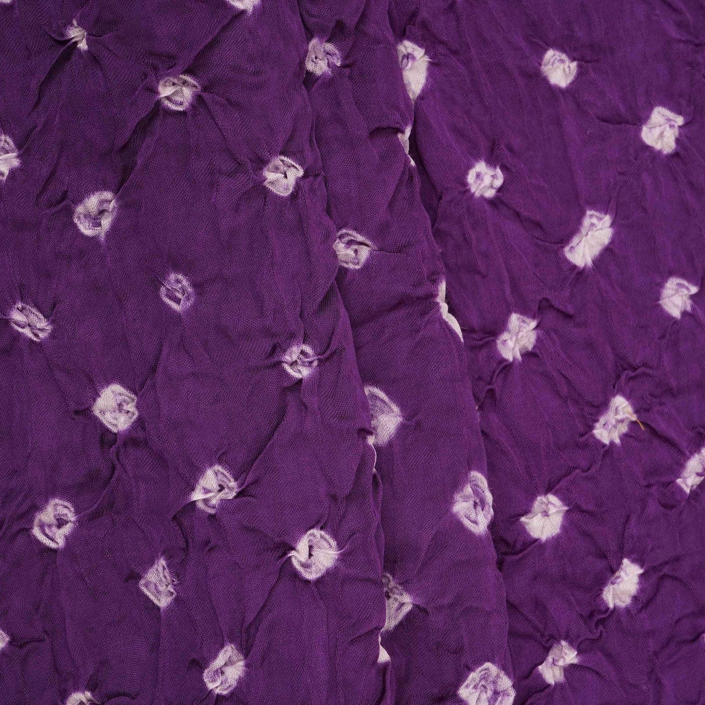 Purple Bandhani Print Modal Satin Fabric EEG-32226