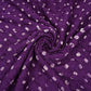 Purple Bandhani Print Modal Satin Fabric EEG-32226
