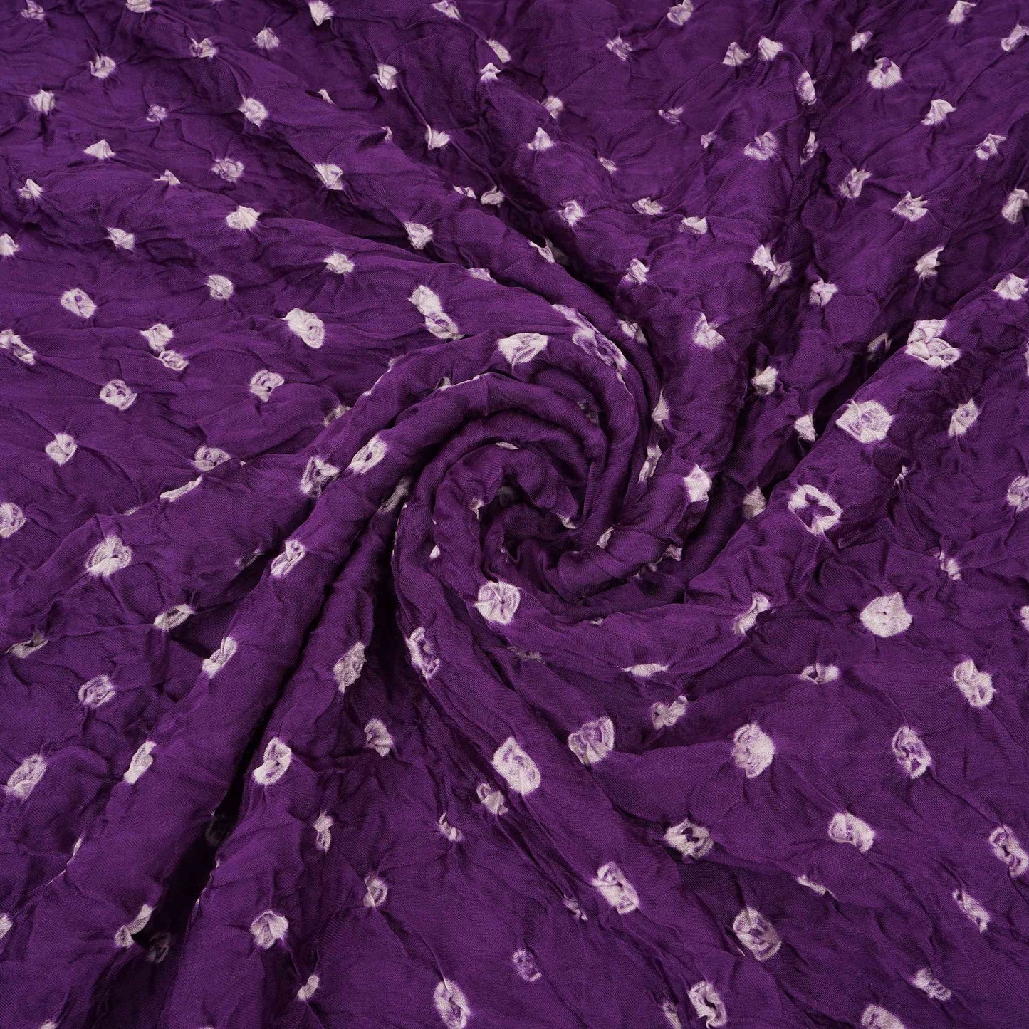 Purple Bandhani Print Modal Satin Fabric EEG-32226