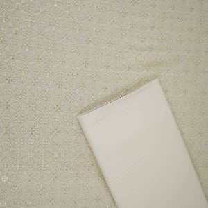 White Lakhnawi Sequins Embroidery Dyeable Georgette Fabric AT-34322