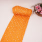 Yellow Bandhani Print Modal Satin Fabric EEG-32224